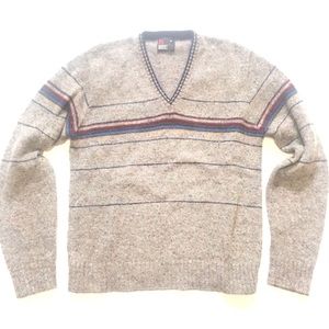 Vintage WoolXacrylic V neck sweater small